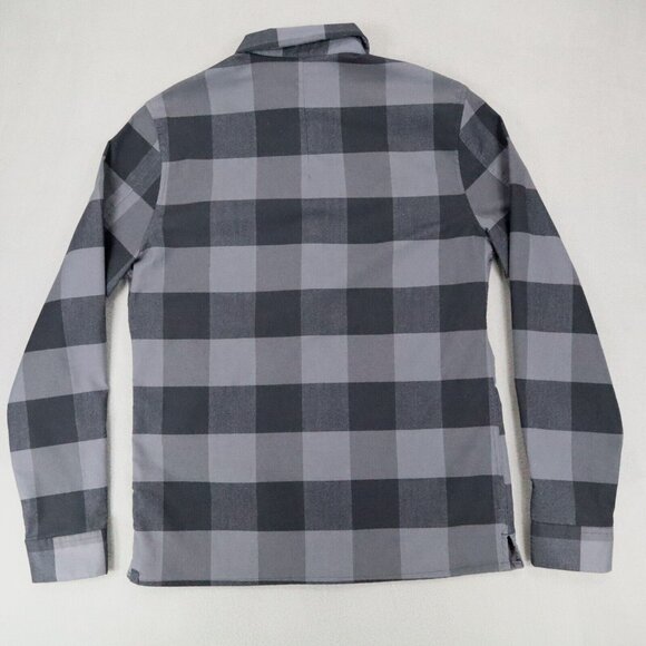 Lululemon Shirt Mens M Black Gray Plaid Masons Peak Flannel Button Up Outdoor - Picture 3 of 5